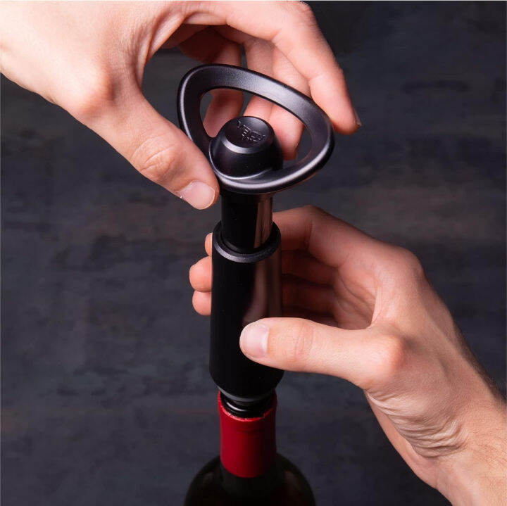 vacu-vin-wine-saver-concerto-black-1-pump-3-stoppers-1-server-wine-stoppers-for-bottles-with-vacuum-pump-and-pourer-reusable-made-in-the-netherlands-3-stoppers-1-server