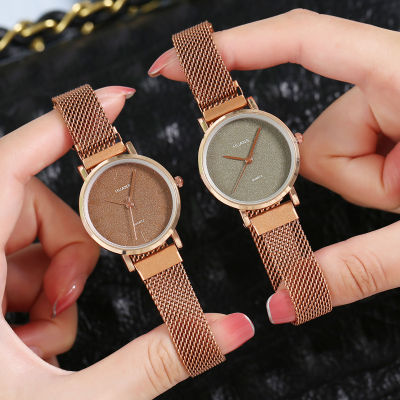 นาฬิกาผู้หญิงสดใสขนาดเล็กวรรณกรรมย้อนยุคสไตล์เกาหลีนาฬิกาข้อมือแม่เหล็กโมริเกิร์ล  ดูนาฬิกาข้อมือนักเรียน