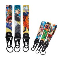 Anime Dragon Ball Z Lanyard Goku Vegeta Keychain Wrist Strap Cars Motorcycles Charms Pendant Cosplay Keyring Holder Accessories