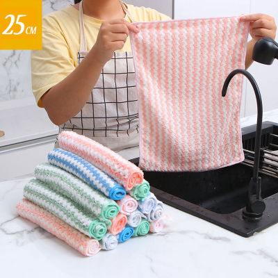 25*25CM Kitchen Wiping Dish Cleaning Cloth Non-oily Absorbing Water Cleaning Cloth