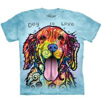 2023 Customized Fashion The Mountain Mens Dog Is Love T-shirt Blue，Contact the seller for personalized customization