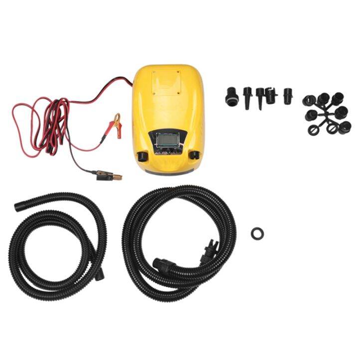 12v-high-pressure-air-pump-for-inflatable-fishing-boat-gp80d-lcd-display-portable-intelligent-mode