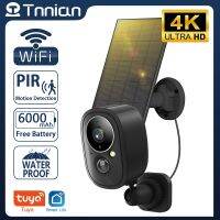 Tnian 8MP 4K กล้อง IP Wi-Fi พลังงานแสงอาทิตย์ Alexa แบตเตอรี่ไร้สายแบบชาร์จไฟได้ PIR สัญญาณเตือนเครื่องตรวจจับการเคลื่อนไหวการมองเห็นได้ในเวลากลางคืนเต็มรูปแบบกล้องรักษาความปลอดภัย CCTV ที่บ้านกล้องแอปชีวิตอัจฉริยะ