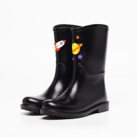 Spring Autumn Cartoon Boots Women Mid Boots Korea Fashion Short Tube Rain Boots Non-slip Waterproof Water Rubber Woman Shoes