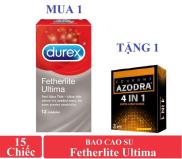 Combo 1 hộp bao cao su siêu mỏng Durex FETHERLITE Ultima 12c tặng 1 hộp