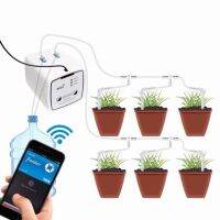 ☼ Ddoria ? 【จัดส่งที่รวดเร็ว】wifi smart water words horticultural หยดการชลประทาน timmers เครื่องมือการรดน้ำขี้เกียจ 100-240V wifi สองปั๊ม 15 หม้อ