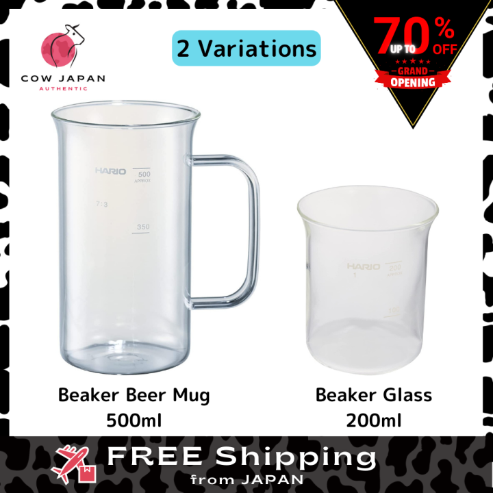 HARIO Beaker Glass 200ml BG200 / Beaker Beer Mug 500ml BBM500 Lazada PH