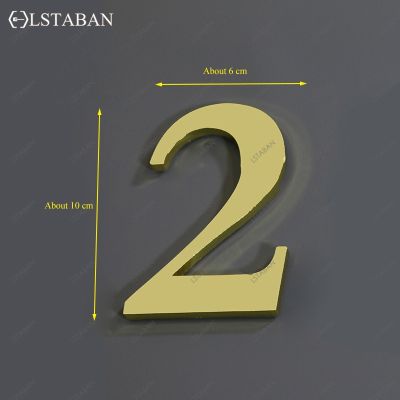 【LZ】✲  LSTABAN 3D 100 mm Golden Large Size Modern House Number Hotel Door Home Address Mailbox Numbers Digits Sticker Plate Sign 0-9