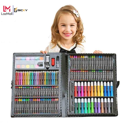 Hộp bút chì màu 168 món kid s art set back to school cho bé, tạo màu đẹp - ảnh sản phẩm 1