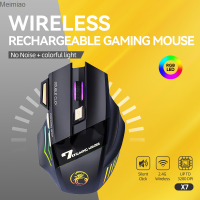 GW-X7Rechargeable 2.4เมาส์ไร้สาย GHZ เกมส์พีซีเมาส์เมาส์เล่นเกมส์ตามหลักสรีรศาสตร์เพียง3200 DPI เมาส์เงียบสำหรับแล็ปท็อป Meimiao