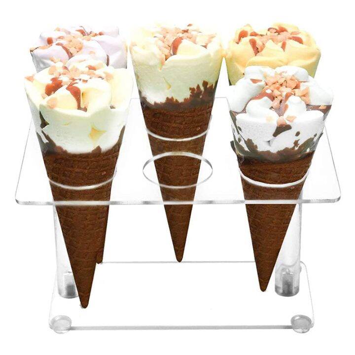 cone-holder-clear-acrylic-ice-cream-cone-holder-cone-display-stand-sushi-hand-roll-stand-cone-holders-6-holes