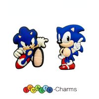 【Cute Deco】Cute Cartoon Sonic (2 Types) Standing Sonic / Running Sonic / Charm Button Deco/ Cute Jibbitz Croc Shoes / Charm Resin Material for Shoe Accessories