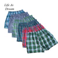 4PCSlot M-4XL Classic Plaid Men er Shorts Mens Underwear Trunks Cotton Cuecas Underwear ers for male Arrow Panties2023