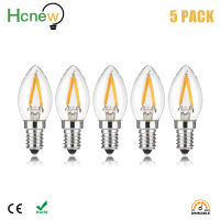 5PCS LED Filament Bulbs C7 1W Mini Candle Light Night Bulb LED Dimmable E12 E14 Screw 110V 220V Chandelier Night