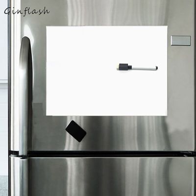 Ginflash A3/A4/A5 Soft Fridge Flexible light Whiteboard Message Board Magnetic Notes Refrigerator waterproof 1marker&amp;2button