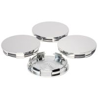 4pcs/lot 60MM Silver Chrome Plastic Flat Surface Car Wheel Center Hub Caps Cover Auto Rim Tire Hubcap