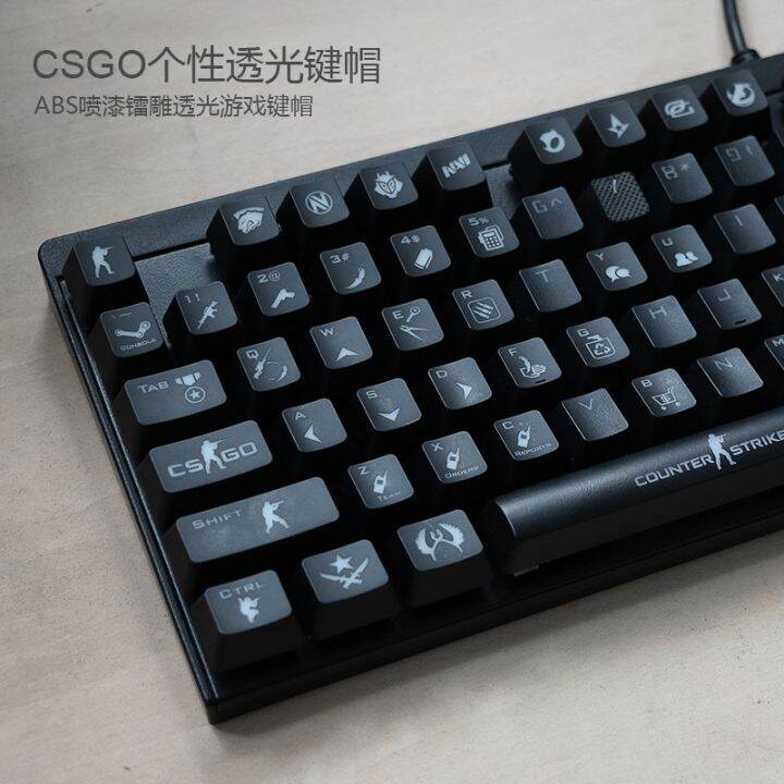 1 Set Mechanical Keyboard Personality Translucent Key Cap ABS Laser