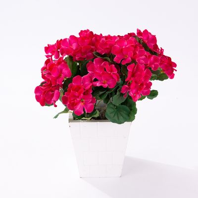 [AYIQ Flower Shop] ดอกไม้ประดิษฐ์ Geranium ดอกไม้ประดิษฐ์ Begonia ปลอมไฮเดรนเยียดอกไม้ DIY แจกันคริสต์มาสตกแต่งบ้านตกแต่งงานแต่งงานเดสก์ท็อป