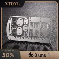 ZTOYL Survival TOOL Card 22 in 1 survival Card-เครื่องมือพ็อกเก็ตอเนกประสงค์สแตนเลส Ste