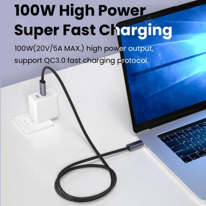 chaunceybi-usb3-2-20gbps-usb-c-to-type-data-cable-100w-5a-qc4-0-3-0-fast-charging-charger-macbook-8k-60hz-video-1-2-3m