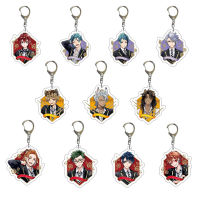 Anime Figure Acrylic Keychain Game Twisted Wonderland Character Like Chain Unisex Bag Pendant Halloween Key Ring.