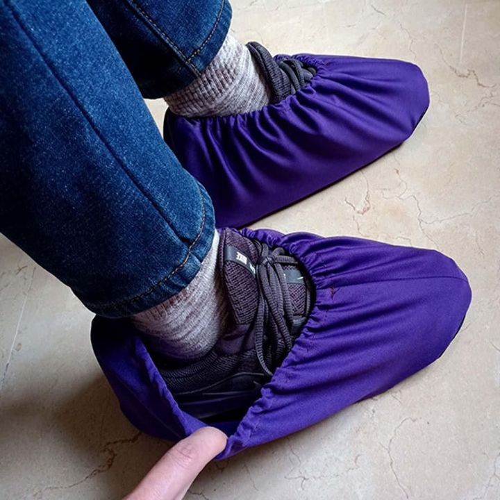 therye-ทนต่อการเสียดสีไม่ลื่นที่มีประโยชน์ผู้ชายผู้หญิงผ้าถุงหุ้มรองเท้าที่ครอบเท้า