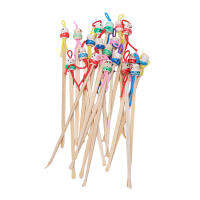 Bamboo Japanese Doll Ear Wax Pick Spoons Earwax Remover 20pcs