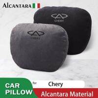 Alcantara Car Headrest Neck Pillow Memory Cotton Interior for Chery Jetour X70 EV Soueast DX8 2019~2022 Car Travel Accessories Seat Cushions