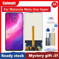 Salmatt จอแอลซีดีไอพีเอซต้นฉบับสำหรับ Motorola Moto One ชิ้นส่วนจอสัมผัสแอลซีดีของเครื่องแปลงดิจิทัลไฮเปอร์สำหรับ Motorola Moto One หน้าจอ LCD