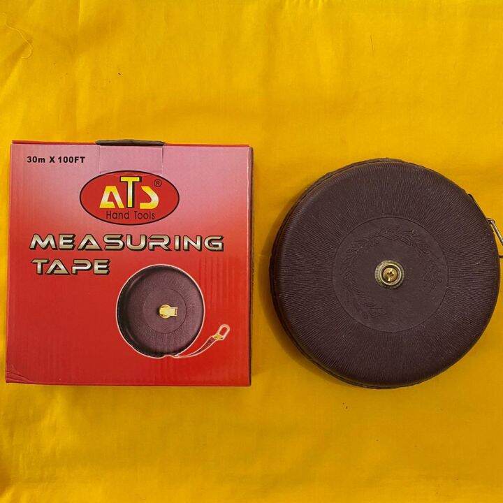 METERAN ROLL KULIT BULAT ATS 30 M METER 100 FT FEET / CLOTH TAPE