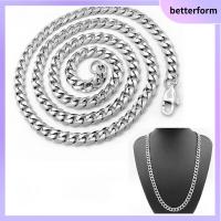 BETTERFORM 5/7/9/MM ทองเงิน พังก์แบบกอธิค เย็น ลิงค์หนัก โซ่คิวบา ปลอกคอโลหะ สร้อยคอสแตนเลส