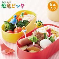 ❣ Child Dinosaur Snack Fruit Fork Picks Japan ABS Mini Cartoon Children Cake Dessert Pick Toothpick Bento Lunches Party Decoration