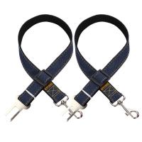 Dog Seat Belt, 2 Pack Adjustable Pet Car Seatbelt,Dog Harness Safety Leads, Cat Vehicle Traveling Leash, 19-27 Inch Adjustable Length (Black)