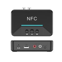 【Clearance sale】 อะแดปเตอร์ไร้สายรองรับบลูทูธ5.0 NFC 3.5มม. RCA เสียงเพลง AUX Dongle ตัวรับเสียงสเตอริโอสำหรับลำโพงเครื่องขยายเสียง