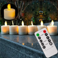 Pack of 6 or 12 Remote or Not Remote Flameless Battery Candles,Realistic and Bright Flickering Fake Dancing Flame Tea lights