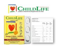 ChildLife, Omega-3 DHA + Choline SoftMelts, Natural Passion Fruit Flavor, 27 Tablets