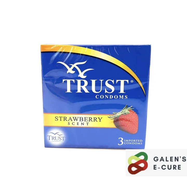 Trust Condom Strawberry Scent 3's Discreet Packaging Condom men for
