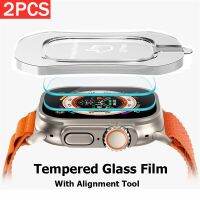 Alignment Tool With HD Tempered Glass Film For Apple Watch Series 8 Ultra 49mm Easy Install Screen Protector For Iwatch 49mm