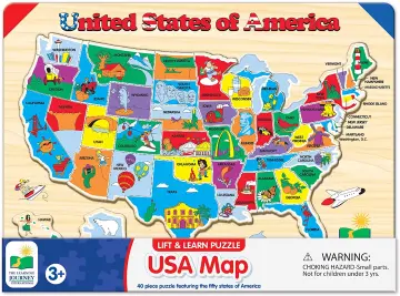 United States Puzzle for Kids - 70 Piece - USA Map Puzzle 50 States with  Capitals - Childrens Jigsaw Geography Puzzles Ages 4-8, 5-7, 4-6 - US  Puzzle