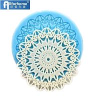 【hot】❃☁ Round Silicone Fondant Mold Decorating SugarCraft GumPaste Mould Pastry Embossing Maker ！