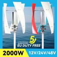 EU Duty Free 2000w Windmills Turbine Generator 12v 24v 3 Blades Permanent Maglev PV With Mppt Charge Controller For Home Use