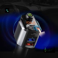 Car Bluetooth Car FM Transmitter MP3 Player Radio Wireless Adapter Kit PDQC3.0 USB Charger C69S