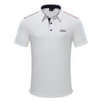 2022 New Koreanversion J .Lindeอัพโหลดเสื้อกอล์ฟเนียล W Titleist เสื้อยืดแขนสั้นผู้ชายกลางแจ้งแห้งเร็วระบายอากาศกีฬาดูดซับเหงื่อบนเสื้อกอล์ฟหลวมการปรับแต่งตามความต้องการของผู้ชาย PG MARK &amp; LONA Mizuno PXG1