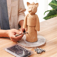 Pottery Tools Stamp for Embossing Zodiac Grass Conslation Animal Shape Mold Set Diy Modeling Clay Ceramic Metal Stamping Tool