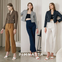 PIMNATTA Myra Pants กางเกงขาม้า พร้อมสายเข็มขัด (สินค้าพร้อมส่ง) แพทเทิร์นสวย ผ้า BM นำเข้า ใส่คู่กับอะไรก็สวย กางเกงแบรนด์ IG