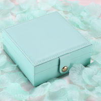 PU Simple Jewelry Storage Box Creative Home Organizer Portable Ring Holder Makeup Bag Single Layer Earrings Organization Box