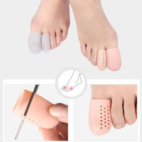 Silicone Thumb Toe Protector Sleeve Separator Toe Covers tube with Holes Feet Care Breathable Comfortable Correction Tools