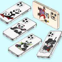 เคสโทรศัพท์ หรับ iPhone 13 14 G9 Moto 12 G8 Play Mini SE Power Max Plus Pro อ่อนนุ่ม โปร่งใส ปก T-148 Cute Panda