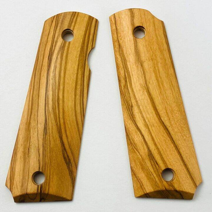 1 Pair Olive Wood DIY Hand Grip Patch Material Nonslip Handle blanks