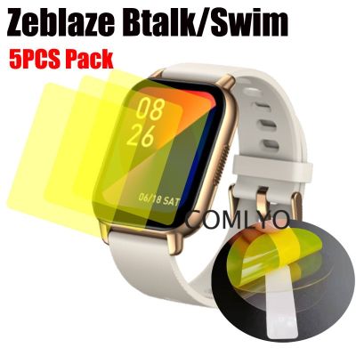 5PCS Pack Soft Film For Zeblaze Btalk 2 Swim Smart watch Screen Protector Films Ultra Thin Cover HD TPU HD Scratch Resistant Cases Cases